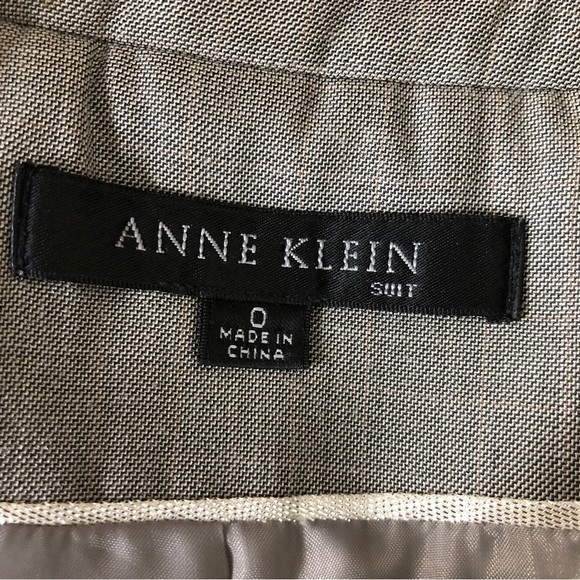 New - ANNE KLEIN Suit - Gray Button Front Waist Length Blazer w/ Pockets Size 0 - Picture 3 of 4